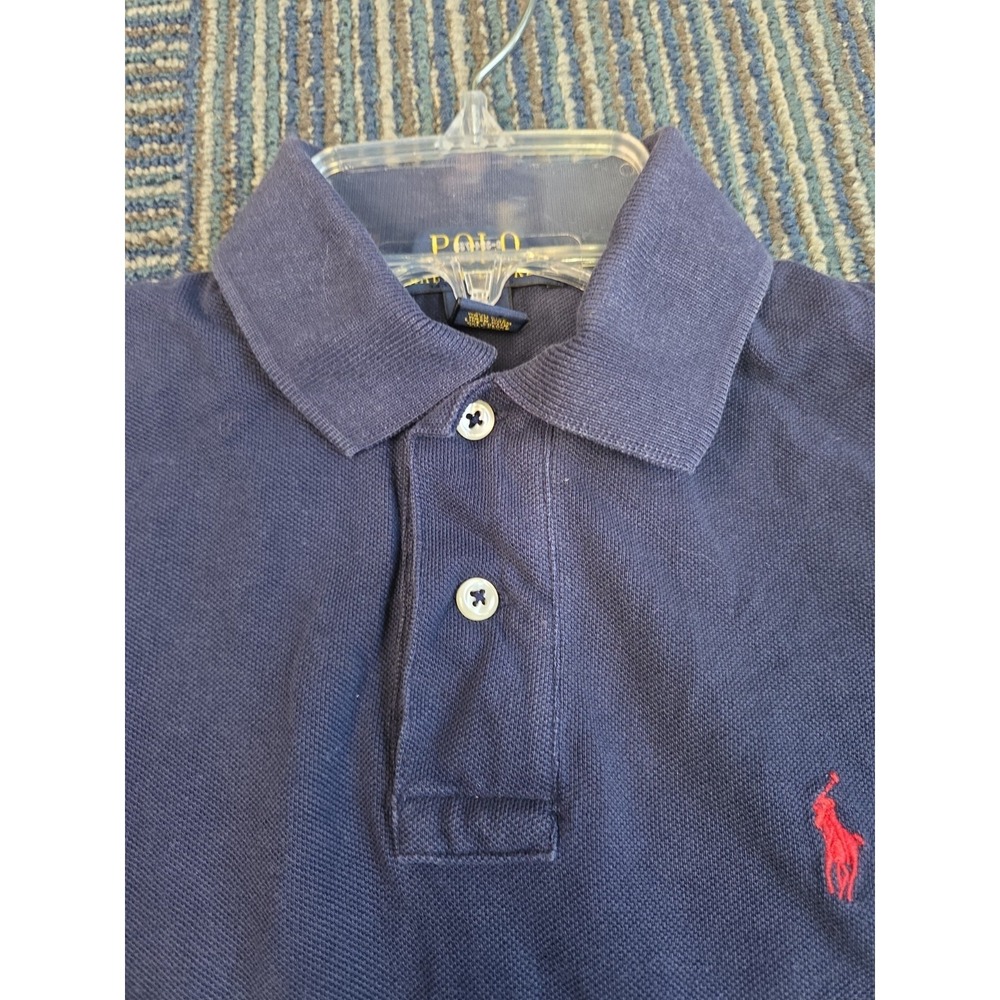 Polo Ralph Lauren Polo Shirt Boys Sz 8 Blue Classic‎ Fit Short Sleeve Pony Logo - Picture 5 of 9